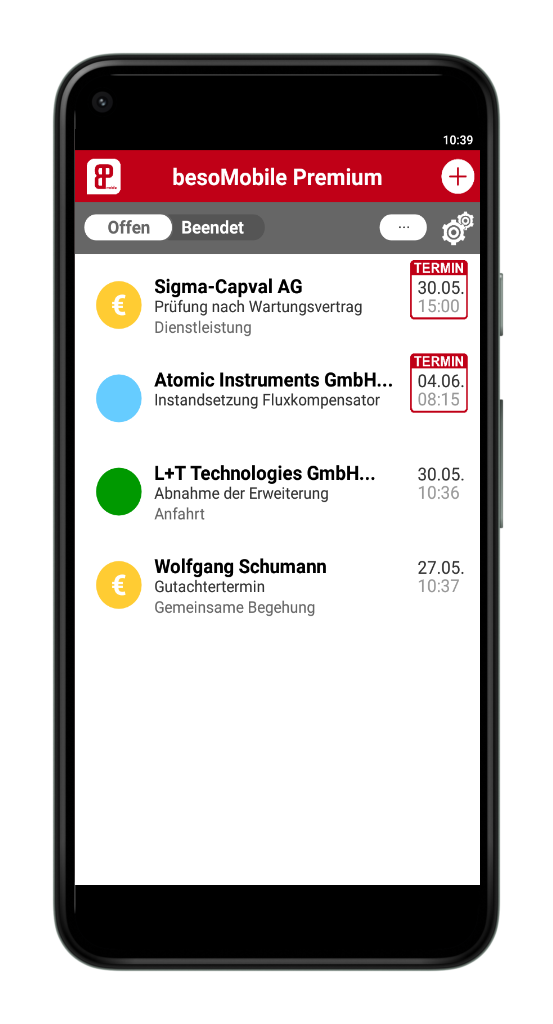 Mobile Rechnungen und Lieferscheine 